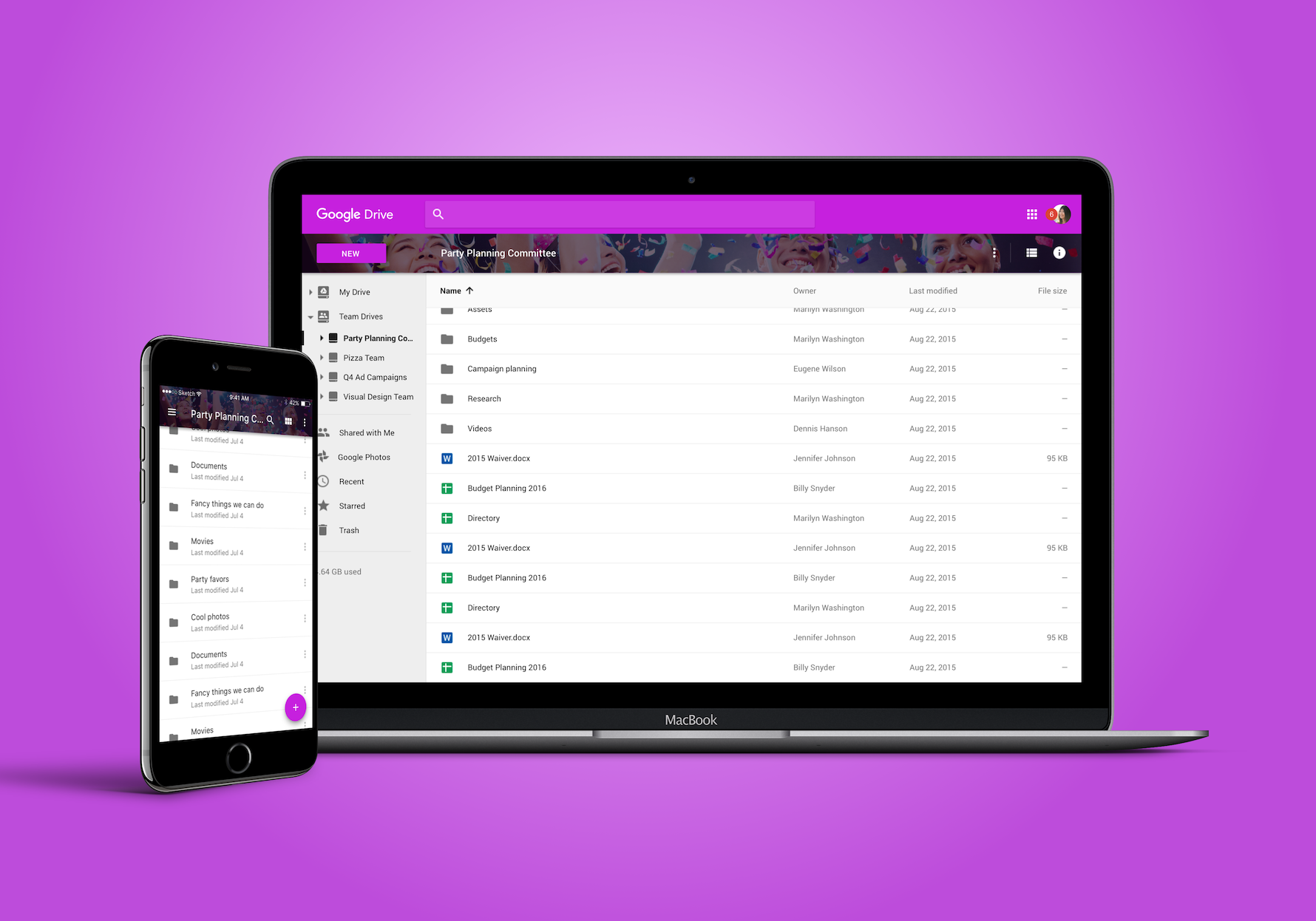 Team Drives - theme example